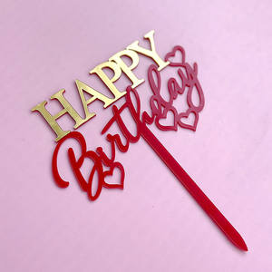 Adorno de Pastel de Acrílico Colorido de Doble Capa para Cumpleaños, Decoración para Pastel de Cumpleaños, para Niños y Niñas - Product Image 2