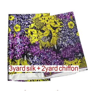 AF American Ankara Print Satin Fabric silk matching satin New Designs elegant digital silk fabric Comfortable soft material