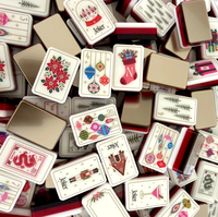 Coffret de Mahjong Américain de Luxe pour Soirée de Jeu, Tuiles en Acrylique à 4 Couches pour Réunions d'Amis