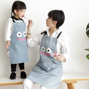 Little Flower Emoji Parent Child Apron Cartoon Adjustable Antifouling For Family Matching Outfits - Product Image 1