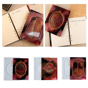 Moldes de resina de silicone para <span class=keywords><strong>notebook</strong></span> A5, novo de epóxi DIY feito à mão, livre de BPA, 3 tipos europeus, ferramentas de resina artesanal - Product Image 2