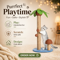 Structure d'escalade classique pour chat, en bois, pliable, petite, en sisal, écologique, pour usage intérieur