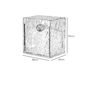 Scatola portaoggetti autoadesiva con supporto a parete per scatola portaoggetti in plastica trasparente scatola per cosmetici con tampone di cotone - Product Image 6