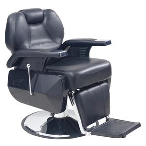 New Style High Quality <b>Vintage</b> Classic Black Stainless Steel Footrest Backrest Shave Barber <b>Chair</b> for Barber Shop - Product Image 1