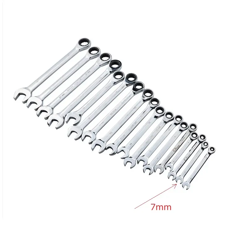 7mm wrench tool open end and ring Wrench Chrome vanadium steel wrench available sizes 8mm to 32mm