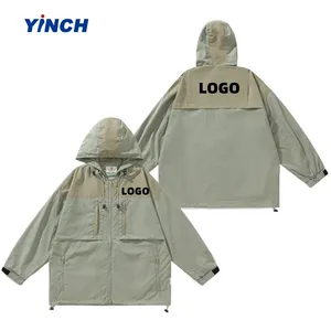 Chaqueta Cortavientos Ligera de Crepé con Capucha, Repelente al Agua, Libre de PFC, <span class=keywords><strong>para</strong></span> Hombre y Mujer, Moda de Invierno - Product Image 1