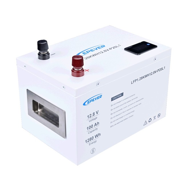EPEVER LFP2.56KWH25.6V-P20L1 25.6V 100AH LITHIUM BATTERY with LCD Display Screen Built-in BMS