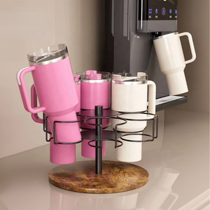 Organisateur de bureau rotatif à 360 degrés pour bouteilles d'eau, étagère de rangement, supports pour gobelets Stanley, pour la maison et le bureau - Product Image 1