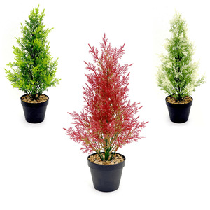 <span class=keywords><strong>Sapin</strong></span> de Noël artificiel <span class=keywords><strong>en</strong></span> <span class=keywords><strong>pot</strong></span>, décoration de table pour salon, verdure miniature, tronc d'arbre artificiel <span class=keywords><strong>en</strong></span> plastique, 45 cm - Product Image 1