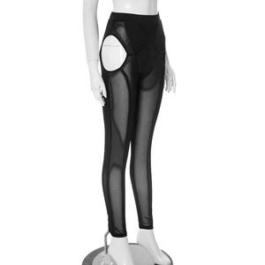 Pantalones y Leggings de <span class=keywords><strong>Mujer</strong></span> al por Mayor 2026: Novedad Sexy con Malla Calada - Product Image 6