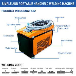 Soldadora Láser Portátil de 1.5KW 2KW 3KW, Mini Máquina de Soldadura Láser de <span class=keywords><strong>Fibra</strong></span> para Soldar Acero Inoxidable, Hierro y Aluminio - Product Image 3