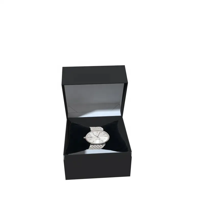 Wholesale Custom Logo Rigid Clamshell Carton paper Watch box Luxury OEM Watch Storage Packaging Gift Box