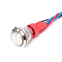 Interrupteur marin étanche scellé 19 mm en acier inoxydable, bouton-poussoir momentané de qualité industrielle, protection IP68