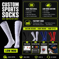 Chaussettes de rugby antibactériennes fines d'été, taille standard, avec logo d'équipe personnalisé, lot en gros pour les écoles, les clubs d'entraînement et les jours de match