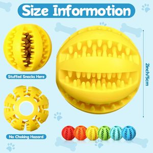<b>Dog</b> IQ Puzzle Chew Treat Dispensing Toys Puppy Natural Teeth Cleaning Rubber Teething <b>Balls</b> Eco-Friendly Animals Playing Toys - Product Image 2