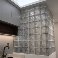 Brique de verre en cristal massif ultra blanche brique de cristal carrée transparente brique de séparation de salle de bain