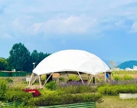 Grand terrain de camping de 10m, 20m, 30m, tente dôme igloo, fête d'événement de luxe en plein air, tente dôme de mariage pour 100 à 500 personnes