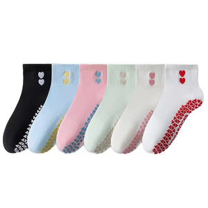 Custom Embroidered Knitted Ankle Yoga & Pilates <b>Socks</b> – All Season Non-Slip Eco-Friendly for Women Fitness - Product Image 5