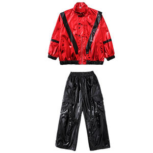 Conjunto de Ropa de Hip Hop y Jazz para Niños, Disfraz de Baile para Niñas, Ropa Urbana de Cuero Sintético para Niños para Pasarela y Escenario - Product Image 5