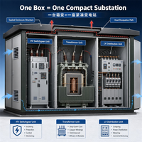 Sous-station de transformateur de distribution d'énergie de cabine préfabriquée en forme de bobine compacte triphasée personnalisée