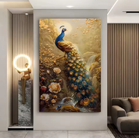 Peinture sur toile de grande taille moderne pour la décoration de la véranda, peinture en porcelaine de cristal, art mural, décoration de la maison, art mural