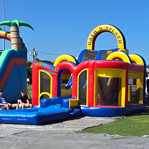 Castillo Inflable con Tobogán Dash N <span class=keywords><strong>Splash</strong></span> para Niños, Juegos Inflables, Combo Acuático, Castillo Gigante con Obstáculos para Fiestas - Product Image 5