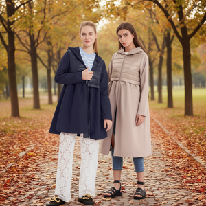 Veste coupe-vent à capuche pour femme grande taille HDJ My0569-1, manches longues, fermeture éclair, vêtements d'extérieur décontractés pour l'automne, tailles S/M/L/XL - Product Image 3