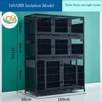 Cage d'élevage d'oiseaux en métal modulaire empilable de luxe personnalisable avec plateau en plastique et fermeture à bouton, robuste, pour le transport et l'élevage en gros