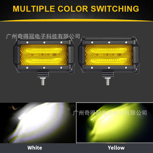 ไฟทำงาน LED ขนาด 5 นิ้ว 72W สำหรับรถออฟโรด รถจักรยานยนต์ ไฟสปอตไลท์ พร้อมสวิตช์ควบคุม แหล่งจ่ายไฟ DC - Product Image 5