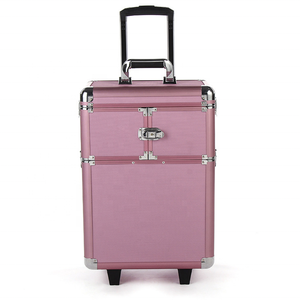 Thợ Làm Tóc Di Động Khay Có Thể Tháo Rời Train Vanity Hộp Công Cụ Di Động Túi Đựng Mỹ Phẩm Du Lịch, Vỏ Hành Lý Bằng Nhôm - Product Image 3