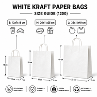 Sac en papier kraft biodégradable pour Noël, emballage cadeau festif, sac de transport pour les fêtes, idéal pour les petites entreprises et le shopping