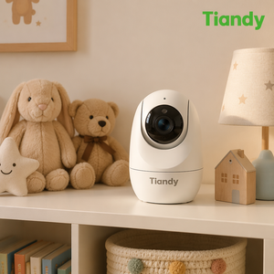 Cámara de Seguridad Inalámbrica Tiandy 4MP con Detección Humana, Visión Nocturna en Color, Audio Bidireccional, Cámara <span class=keywords><strong>IP</strong></span> de Vigilancia Interior - Product Image 1