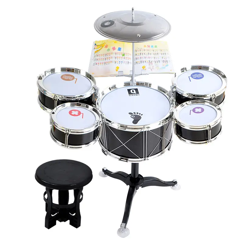 Hot Sale Instrument Toys Phone/Computer/MP3 Musical Play Educational Musical Drum Set For Kids