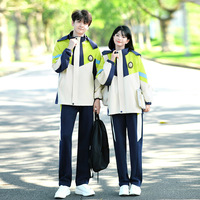 Ensemble uniforme scolaire trois pièces pour garçons (collège et lycée) en coton, style universitaire et sportif, fabrication ODM