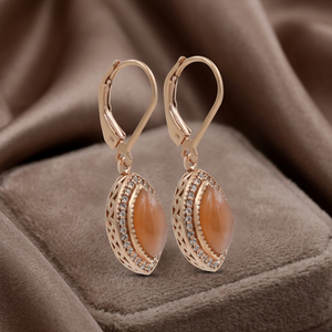 Handmade Marquise Shape Natural Gemstone 925 Sterling Silver Dangle Earrings Women Fine Jewelry - Product Image 4