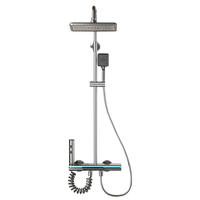 Ensemble de douche intelligent multifonctionnel personnalisé avec affichage de la température, LED, touches piano noires, grises et blanches, de haute qualité