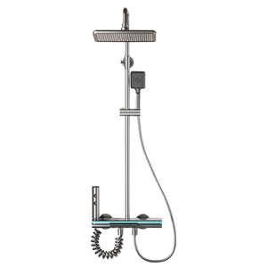 Ensemble de <span class=keywords><strong>douche</strong></span> et robinet intelligent à affichage de température multifonctionnel de haute qualité, noir, gris et blanc, à touches de piano - Product Image 2