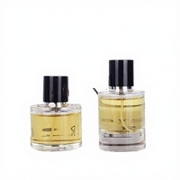 Flacon de parfum en verre de luxe 50 ml, transparent, avec bouchon compte-gouttes et diffuseur à bâtonnets
