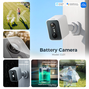LNDU CL01 4K Tuya APP Cable Wifi gratuito Red PIR Detección Cámara de seguridad inteligente para interiores con asistente de <span class=keywords><strong>Google</strong></span> Alexa - Product Image 2