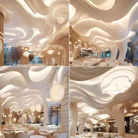 Tissu de plafond en tissu de style moderne en papier texturé français Drop a Grade Ceilingfor Hotel Shop