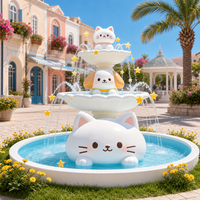 Statues d'animaux 3D en fibre de verre, chiens et chats, ornements en résine pour la décoration extérieure des zoos, parcs et parcs d'attractions, très demandées.