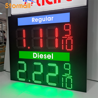 Panneau d'affichage des prix du carburant en acier inoxydable étanche pour intérieur/extérieur, certifié CE, pour station-service, télécommande automatique