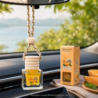 Hangende autoparfum 8ml glazen flesje met houten dop auto luchtverfrisser essentiële olieverdamper voor auto-interieur achteruitkijkspiegel
