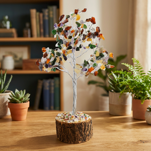 Árbol de Piedras Preciosas de Amatista Natural Hecho a Mano con 500 Virutas, Artesanía de Piedras Semipreciosas para Sanación Metafísica en el Hogar u Oficina - Product Image 5
