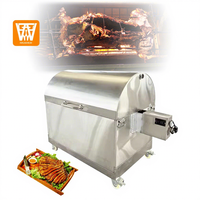 Four commercial pliable pour rôtir les moutons entiers Four pour rôtir les moutons de restaurant avec support à rotation automatique Machine à rôtir les cochons de lait