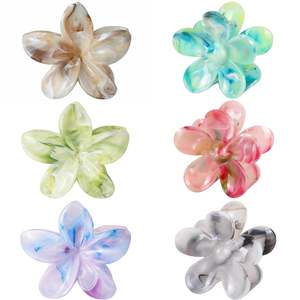 Pinzas de Pelo con Flores Coloridas de Plástico Estilo Hawaiano, Plumeria, para Niñas y Mujeres, Venta Caliente - Product Image 1
