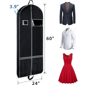 <span class=keywords><strong>Housse</strong></span> <span class=keywords><strong>de</strong></span> vêtement noire pliable en tissu non tissé, anti-poussière et anti-humidité, <span class=keywords><strong>pour</strong></span> le rangement des vêtements et des manteaux, style moderne et minimaliste, à suspendre - Product Image 3