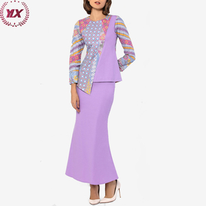 Haute qualité confortable dames robe élégante sirène à manches longues Kurung <span class=keywords><strong>Batik</strong></span> caftan décontracté crêpe pour les achats en ligne d'été - Product Image 2