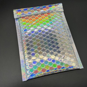 Chất lượng cao Poly vận chuyển bao bì độn phong bì kim loại 350*300 + 40 mét Holographic bong bóng bưu phẩm - Product Image 3