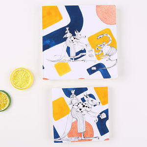 Platos de Papel Personalizados de la Serie de Animales Canguro Lanweier al por Mayor, 7 y 9 Pulgadas, Juego de Vajilla Desechable Ecológica (Paquete de Diez) para Fiestas - Product Image 5